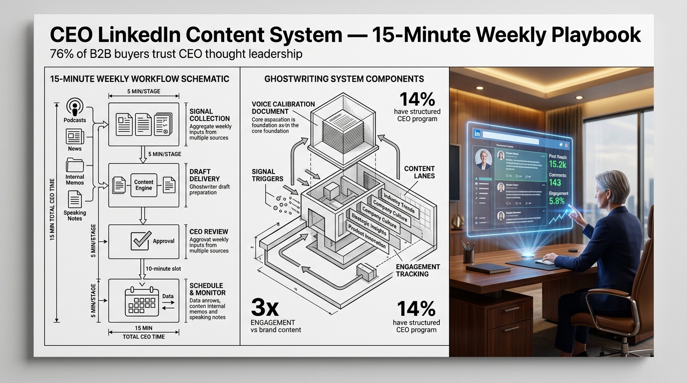 CEO LinkedIn Content System Presentation Board
